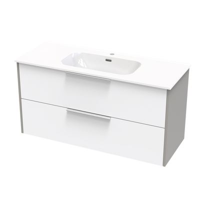 Nikau Aura 1200 Double Drawer Two Tone Wall Vanity