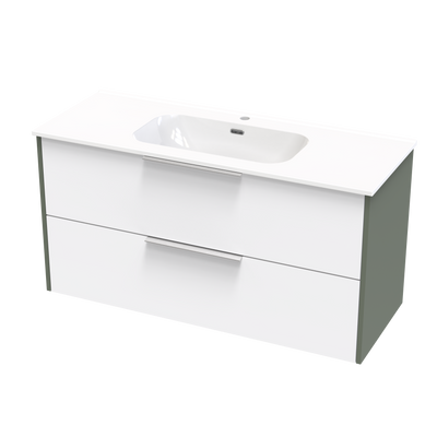 Nikau Aura 1200 Double Drawer Two Tone Wall Vanity