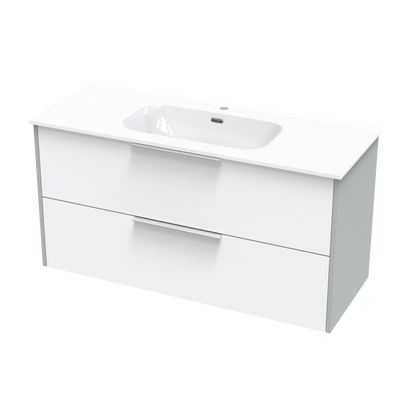 Nikau Aura 1200 Double Drawer Two Tone Wall Vanity