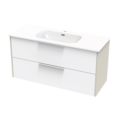 Nikau Aura 1200 Double Drawer Two Tone Wall Vanity
