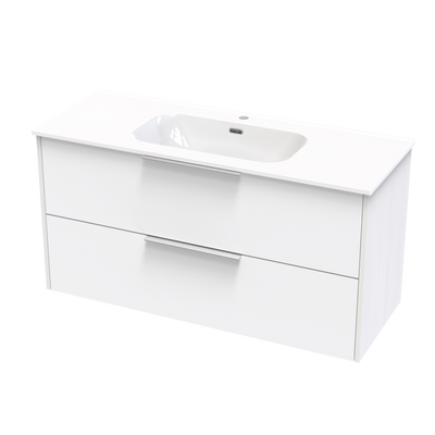 Nikau Aura 1200 Double Drawer Two Tone Wall Vanity