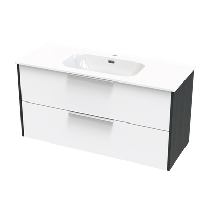 Nikau Aura 1200 Double Drawer Two Tone Wall Vanity