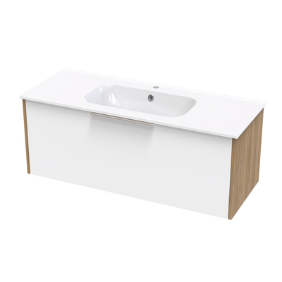 Nikau Aura 1200 Single Drawer Two Tone Wall Vanity