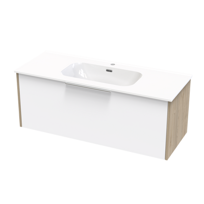 Nikau Aura 1200 Single Drawer Two Tone Wall Vanity
