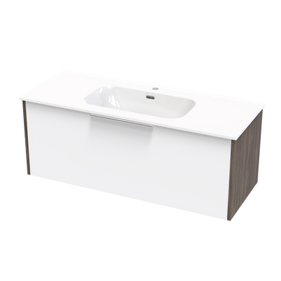 Nikau Aura 1200 Single Drawer Two Tone Wall Vanity