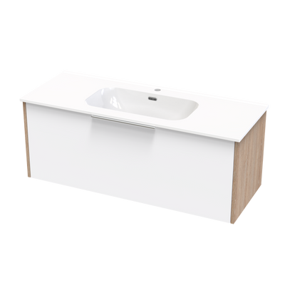 Nikau Aura 1200 Single Drawer Two Tone Wall Vanity