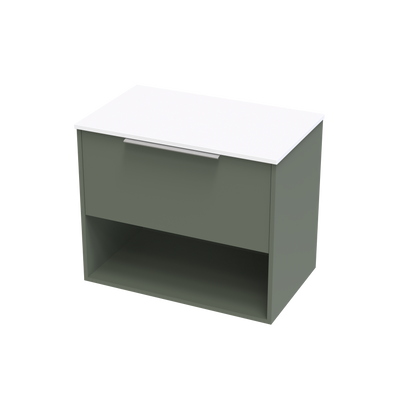 Nikau Pro Drawer Open Shelf 750mm Wall Hung Vanity