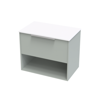 Nikau Pro Drawer Open Shelf 750mm Wall Hung Vanity