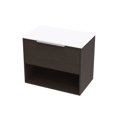 Nikau Pro Drawer Open Shelf 750mm Wall Hung Vanity