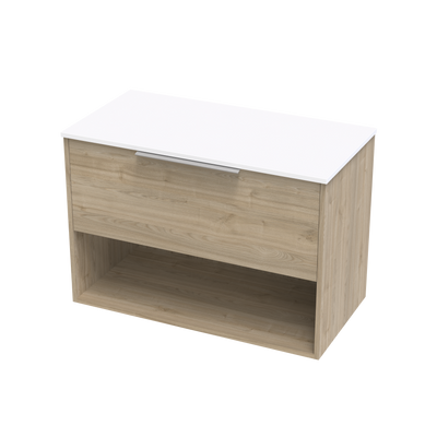 Nikau Pro 900 Drawer Open Shelf Wall Vanity