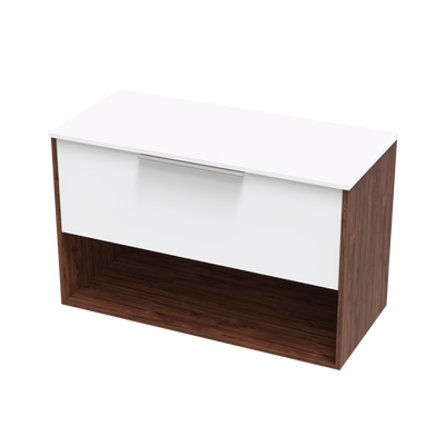 Nikau Pro 1000 Drawer Open Shelf Two Tone Wall Vanity