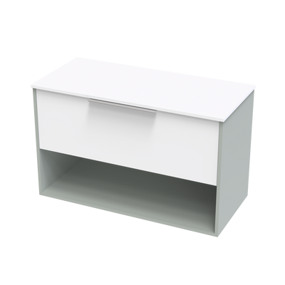 Nikau Pro 1000 Drawer Open Shelf Two Tone Wall Vanity