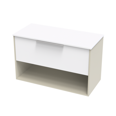 Nikau Pro 1000 Drawer Open Shelf Two Tone Wall Vanity