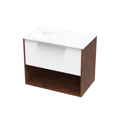 Nikau Pro Arctic 750 Drawer Open Two Tone Wall Vanity