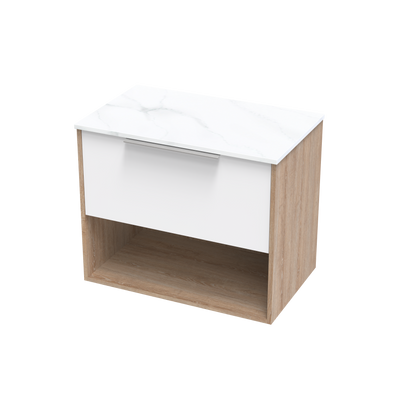 Nikau Pro Arctic 750 Drawer Open Two Tone Wall Vanity