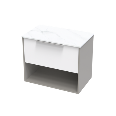 Nikau Pro Arctic 750 Drawer Open Two Tone Wall Vanity