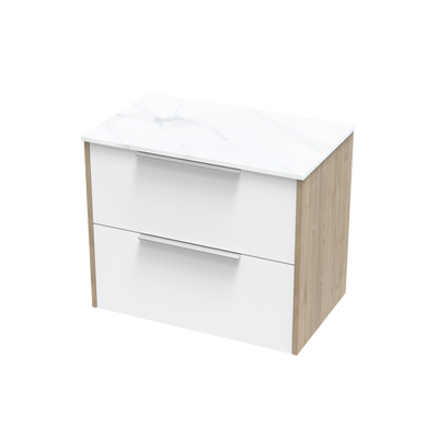 Nikau Pro Arctic 750 Double Drawer Two Tone Wall Vanity