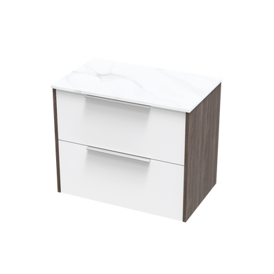 Nikau Pro Arctic 750 Double Drawer Two Tone Wall Vanity