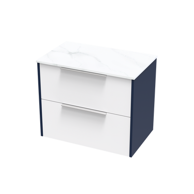 Nikau Pro Arctic 750 Double Drawer Two Tone Wall Vanity