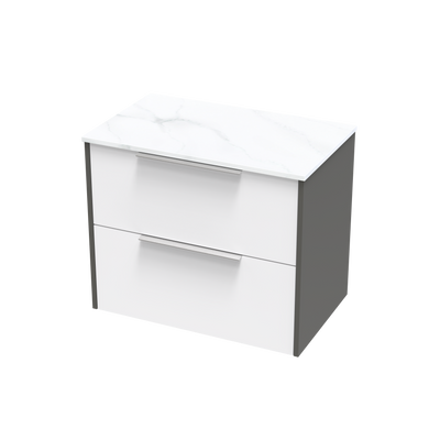 Nikau Pro Arctic 750 Double Drawer Two Tone Wall Vanity