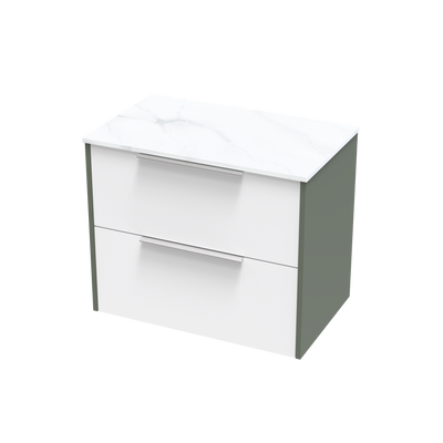 Nikau Pro Arctic 750 Double Drawer Two Tone Wall Vanity