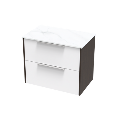 Nikau Pro Arctic 750 Double Drawer Two Tone Wall Vanity