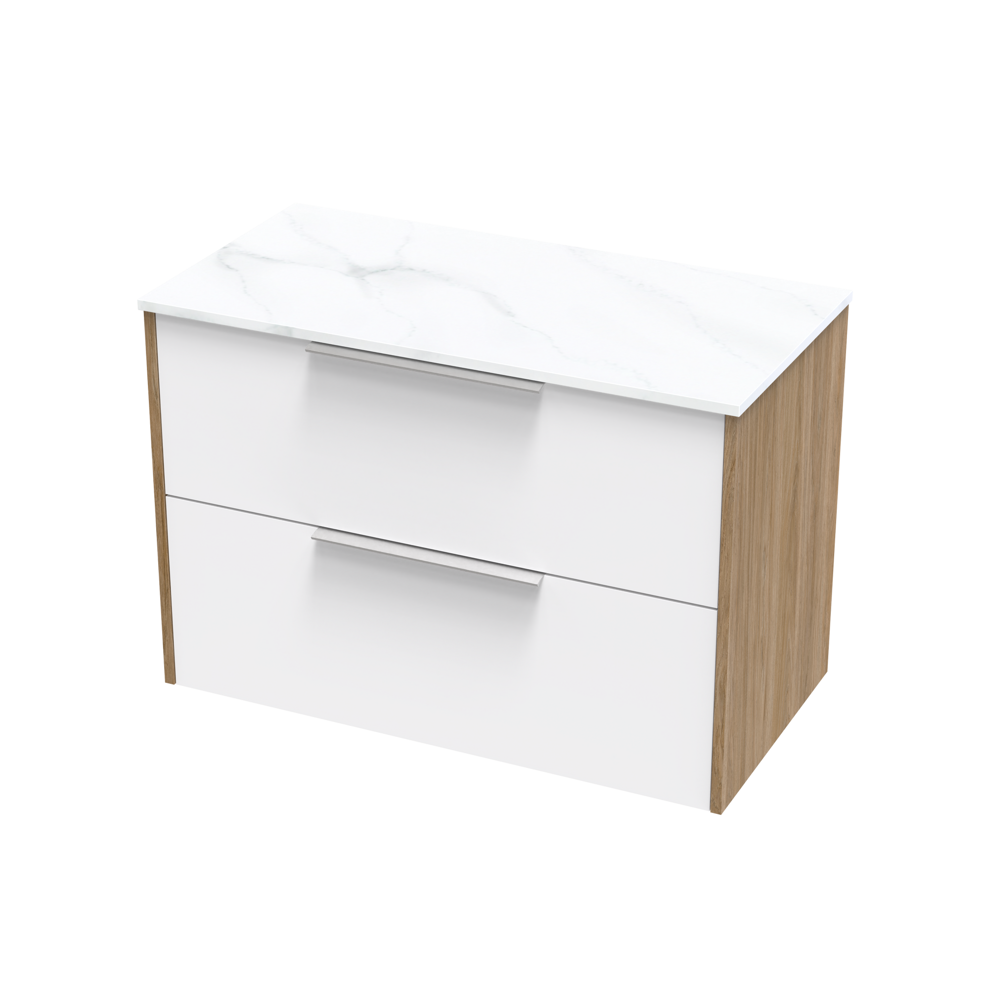 Nikau Pro Arctic 900 Double Drawer Two Tone Wall Vanity