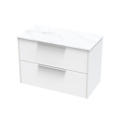 Nikau Pro Arctic 900 Drawer Open Two Tone Wall Vanity