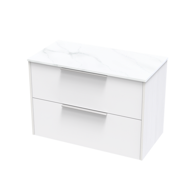 Nikau Pro Arctic 900 Drawer Open Two Tone Wall Vanity