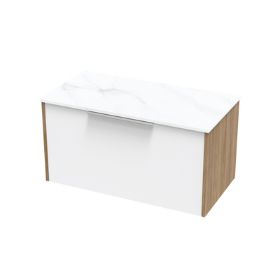 Nikau Pro Arctic 900 Single Drawer Two Tone Wall Vanity