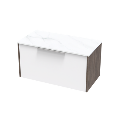 Nikau Pro Arctic 900 Single Drawer Two Tone Wall Vanity