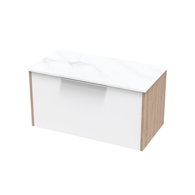 Nikau Pro Arctic 900 Single Drawer Two Tone Wall Vanity