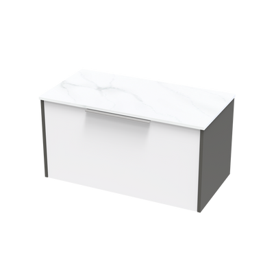 Nikau Pro Arctic 900 Single Drawer Two Tone Wall Vanity