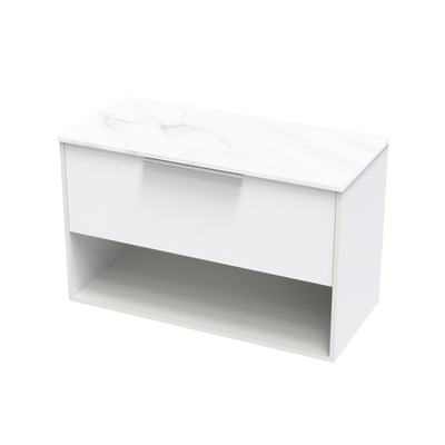 Nikau Pro Arctic 1000 Drawer Open Two Tone Wall Vanity