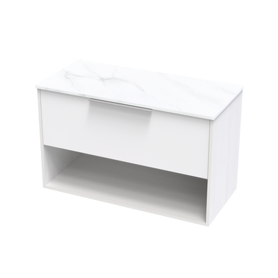 Nikau Pro Arctic 1000 Drawer Open Two Tone Wall Vanity