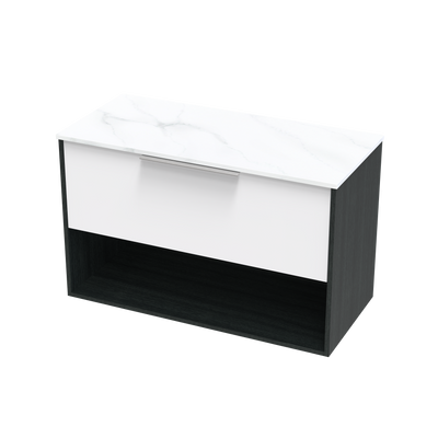 Nikau Pro Arctic 1000 Drawer Open Two Tone Wall Vanity