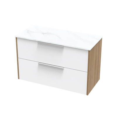 Nikau Pro Arctic 1000 Double Drawer Two Tone Wall Vanity