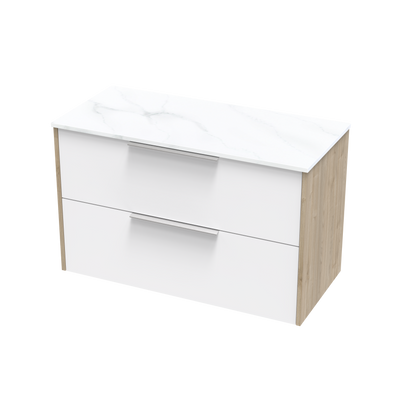 Nikau Pro Arctic 1000 Double Drawer Two Tone Wall Vanity