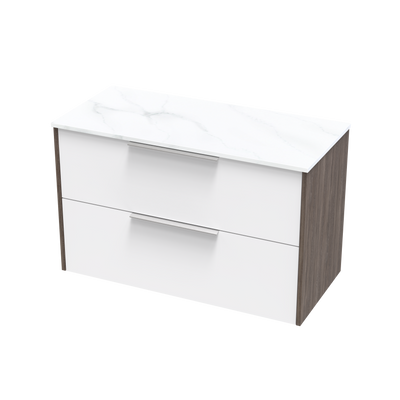 Nikau Pro Arctic 1000 Double Drawer Two Tone Wall Vanity