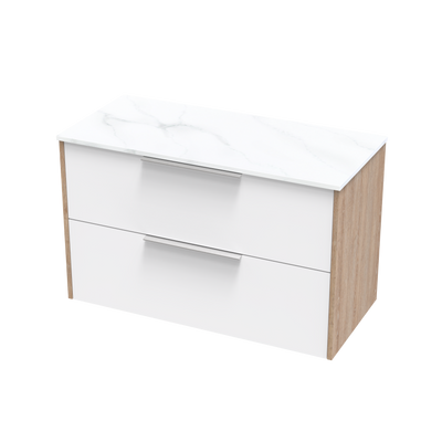 Nikau Pro Arctic 1000 Double Drawer Two Tone Wall Vanity