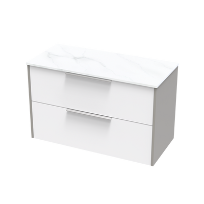 Nikau Pro Arctic 1000 Double Drawer Two Tone Wall Vanity