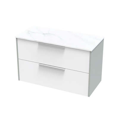 Nikau Pro Arctic 1000 Double Drawer Two Tone Wall Vanity