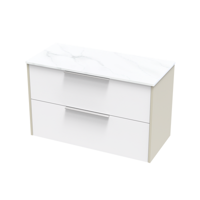 Nikau Pro Arctic 1000 Double Drawer Two Tone Wall Vanity