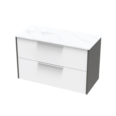Nikau Pro Arctic 1000 Double Drawer Two Tone Wall Vanity