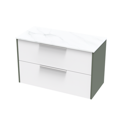 Nikau Pro Arctic 1000 Double Drawer Two Tone Wall Vanity