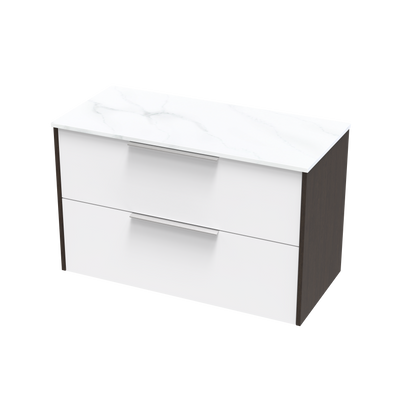 Nikau Pro Arctic 1000 Double Drawer Two Tone Wall Vanity