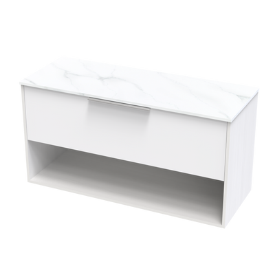 Nikau Pro Arctic 1200 Drawer Open Two Tone Wall Vanity