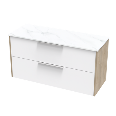 Nikau Pro Arctic 1200 Double Drawer Two Tone Wall Vanity