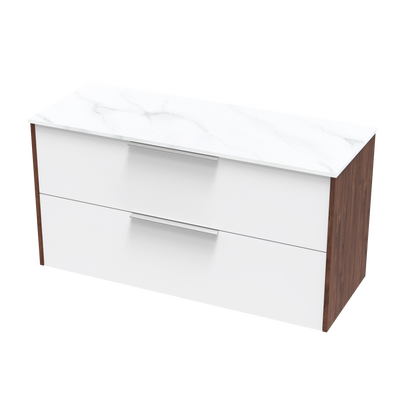 Nikau Pro Arctic 1200 Double Drawer Two Tone Wall Vanity