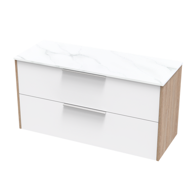 Nikau Pro Arctic 1200 Double Drawer Two Tone Wall Vanity